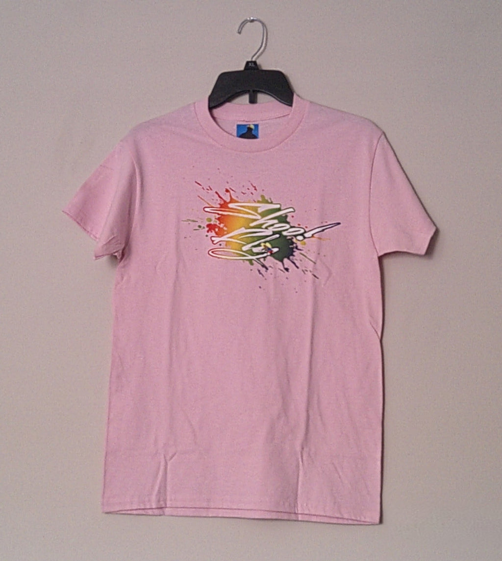 Pink Shoo! Fly logo Big center Front small logo Back Left
